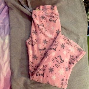 Pink Winter Pajama Pants